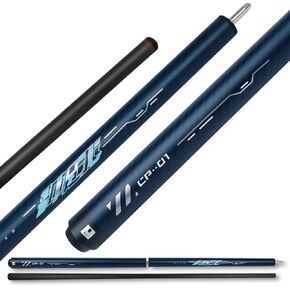 Little Monster-Cyber 3-Piece 19oz Break&Jump Cue, Black Technology Carbon Fiber Pool Stick 57" 12.9mm with Soft Leather Bag