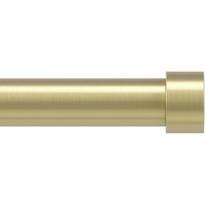 قضيب ستارة Umbra CAPPA Modern مقاس 1 بوصة، يتضمن 2 من اللمسات النهائية والأقواس والأجهزة المتطابقة، من 120 بوصة إلى 180 بوصة، أسود