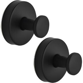 Suction Cup Hooks for Shower, Removable Towel Hooks for Bathroom Window Glass Door Wall, Bath Robe Looafh Hook for Hanging - 2 Pack, Chrome
