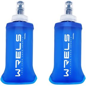 TPU Soft Flask Lightweight Portable Resable Water Bottle,BPA Free Collapsible Flask for Hydration Pack in Running Hiking Cycling and Marathon(500ml-2 Packs)