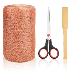 Copper Mesh Rodent Control, 5 in x 100 ft Proof Wire Screen Roll for Mice Rat Rodent, Bat & Snail, DIY Blocker Weep Hole Filler & Wool Mouse Trap