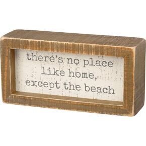 Primitives by Kathy 16354 Distressed Beach-Inspired Small Box Sign, 4 x 3-Inches, Home by The Water in Kuwait