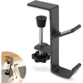Desk Handbag Hanger, Mental Mount Bag Holder Hook Clamp Adjustable Desk Bag Clamp Desk Hook Backpack Holder Saving Space Reducing Clutter for Desk Table Under Cabinet(black)