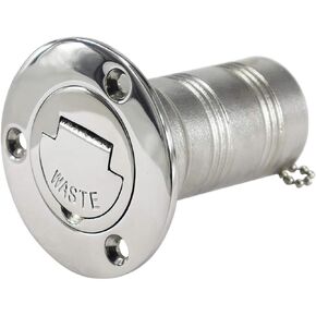 NRC&XRC 2IN(50mm) OR1.5IN(38MM) Boat Waste Deck Fill/Filler with Keyless Cap Waste Marine 316 Stainless Steel Hardware for Boat Yacht Caravan
