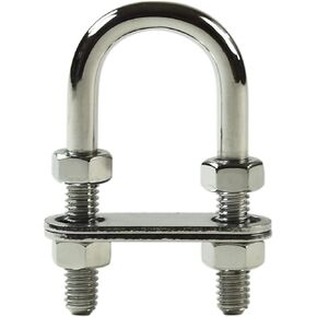 MARINE CITY 304 Grade Stainless Steel Mirror Polished Finish Boat Stern Stock Bow Eye U-Bolt (Length 2-3/4 Inches) for Marines – Boats – Yachts – Accessory Hardware (Pack of 1)