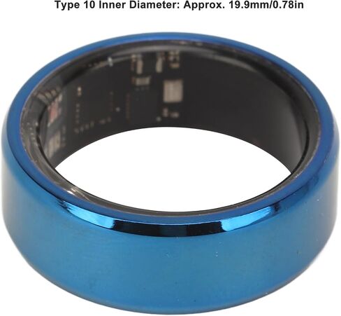 Smart Ring Health , Health Ring to Monitor Fitness Pedometer Sleep Data, Remotely Take Photo, IP68 Waterproof Smart Health Ring for Men Women, Blue (8) in Saudi Arabia