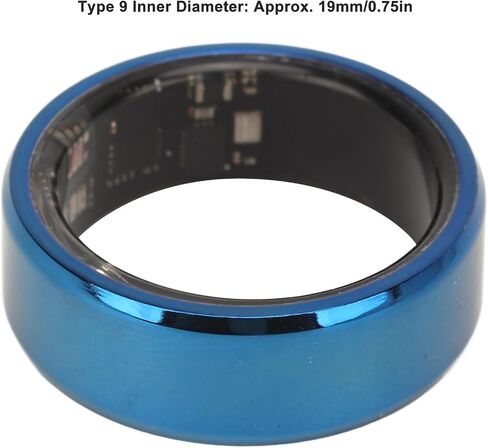 Smart Ring Health , Health Ring to Monitor Fitness Pedometer Sleep Data, Remotely Take Photo, IP68 Waterproof Smart Health Ring for Men Women, Blue (8) in Saudi Arabia