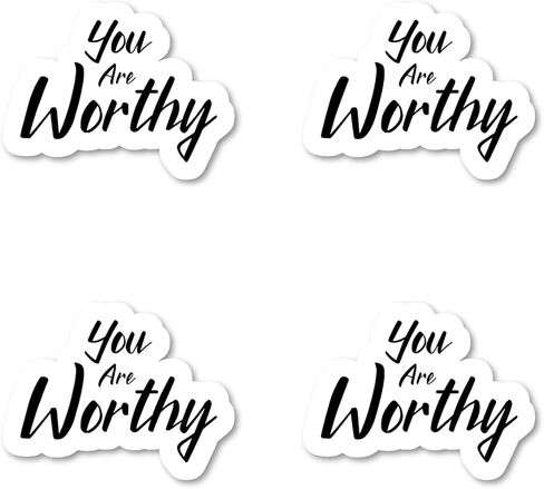 ملصقات تحفيزية You are Worthy - 3 عبوات - مجموعة من ملصقات الكمبيوتر المحمول الفينيل مقاس 2.5 و3 و4 بوصة - لأجهزة الكمبيوتر المحمول والهاتف وزجاجة المياه والسيارة والمزيد (3 عبوات) S183113-3Pack in Saudi Arabia