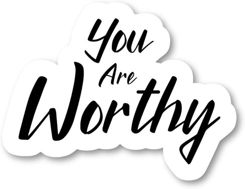 ملصقات تحفيزية You are Worthy - 3 عبوات - مجموعة من ملصقات الكمبيوتر المحمول الفينيل مقاس 2.5 و3 و4 بوصة - لأجهزة الكمبيوتر المحمول والهاتف وزجاجة المياه والسيارة والمزيد (3 عبوات) S183113-3Pack in Saudi Arabia