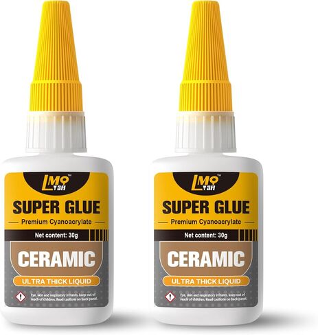 Glass Super Glue Liquid, Clear Instant Cyanoacrylate Adhesives for Glass Repair Food Safe, All Purpose CA Glue for Shoe Ceramic Plastic Leather Model Metal Wood Pottery Aquarium Porcelain Stone, Thick in Saudi Arabia