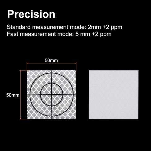 60pcs Survey Reflector Sheets 50x50mm Self-adhesive Reflective Tape Survey Target Mark for Total Stations, White in Saudi Arabia