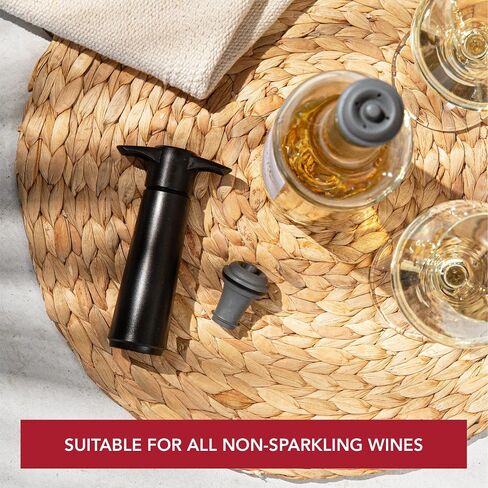 سدادات فراغ Vacu Vin Wine Saver - مجموعة من 3 - متعددة الألوان - لزجاجات النبيذ - حافظ على النبيذ طازجًا لمدة تصل إلى أسبوع مع ختم محكم - متوافق مع مضخة Vacu Vin Wine Saver in Saudi Arabia