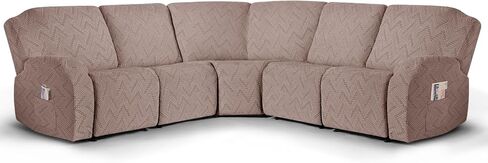 1-Piece Reclining Armless Chair Cover for Oversized Sectional L Shape Recliner Sofa Stretch Recliner Cover Jacquard Extra Wide Recliner Seat Cover Washable (XL Armless Chair Cover, Dark Gray) in Saudi Arabia
