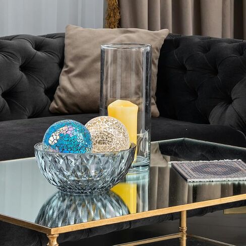 1PCS Decorative Glass Balls 3.35inch Mosaic Solid Orbs Ornaments Mirror Glass Round Centerpiece Gold Ball for Bowls Vases Dining Table Decor Wedding Party in Saudi Arabia