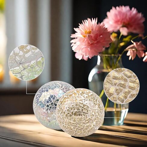 1PCS Decorative Glass Balls 3.35inch Mosaic Solid Orbs Ornaments Mirror Glass Round Centerpiece Gold Ball for Bowls Vases Dining Table Decor Wedding Party in Saudi Arabia