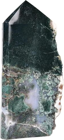 AMOYSTONE Natural Yellow Calcite Cluster 4 Faceted Crystal Obelisk Wand Tower Small 1-1.3 LBS, Irregular Texture Square Pillar, Decor, Collection in Kuwait