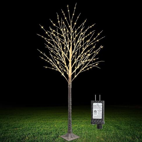 5FT 400 LED Lighted Birch Tree Including Twinkle Lights, LED Birch Tree with Timer, Lighted Tree for Outdoor Indoor Home Party Yard Easter Christmas Decoration (Warm White Light) in Saudi Arabia
