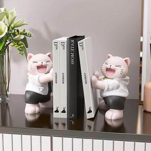 Cute Rabbit Bookends,Decorative Bookends, Cute Bookends,Book Ends for Shelves,Book Ends for Kids Rooms, Kids Bookends can accommodate 1 to 4 Books(Pink) in Saudi Arabia