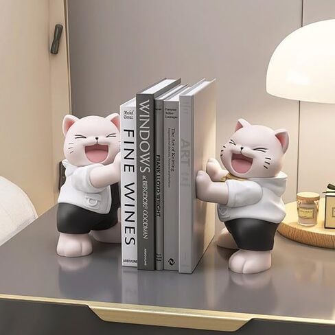 Cute Rabbit Bookends,Decorative Bookends, Cute Bookends,Book Ends for Shelves,Book Ends for Kids Rooms, Kids Bookends can accommodate 1 to 4 Books(Pink) in Saudi Arabia