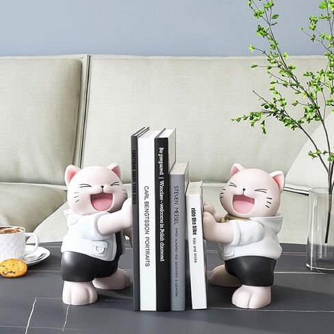 Cute Rabbit Bookends,Decorative Bookends, Cute Bookends,Book Ends for Shelves,Book Ends for Kids Rooms, Kids Bookends can accommodate 1 to 4 Books(Pink) in Saudi Arabia