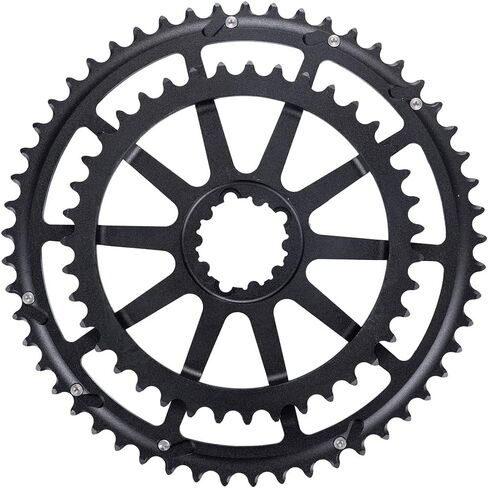BUCKLOS Double Chainring Road Bike Crankset, 53-39T/52-36T/50-34T, GXP Conversion Crankset Hollow one-Piece Tooth Chainring Crankset Suitable for 8/9/10/11 Speed in Saudi Arabia