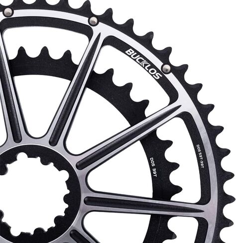 BUCKLOS Double Chainring Road Bike Crankset, 53-39T/52-36T/50-34T, GXP Conversion Crankset Hollow one-Piece Tooth Chainring Crankset Suitable for 8/9/10/11 Speed in Saudi Arabia