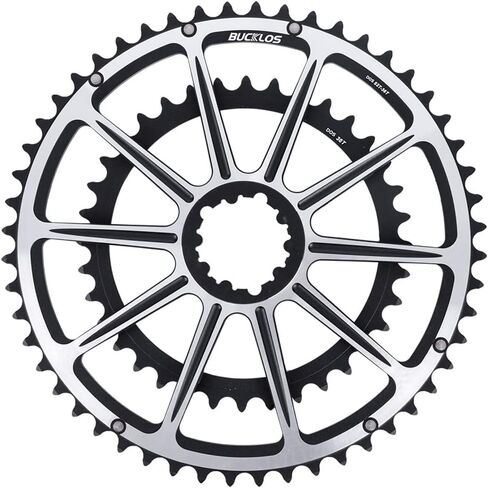 BUCKLOS Double Chainring Road Bike Crankset, 53-39T/52-36T/50-34T, GXP Conversion Crankset Hollow one-Piece Tooth Chainring Crankset Suitable for 8/9/10/11 Speed in Saudi Arabia