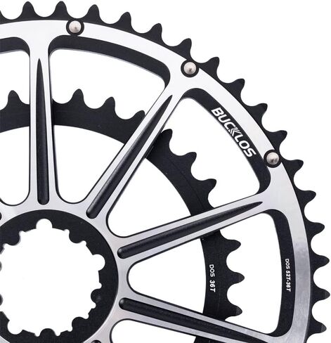 BUCKLOS Double Chainring Road Bike Crankset, 53-39T/52-36T/50-34T, GXP Conversion Crankset Hollow one-Piece Tooth Chainring Crankset Suitable for 8/9/10/11 Speed in Saudi Arabia