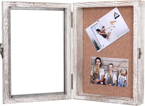 30x40 Shadow Box, Front Opening Shadow Boxes Display Cases for Seashell Antique Ticket Stub Insect Taxidermy Coins-Distressed White in Saudi Arabia
