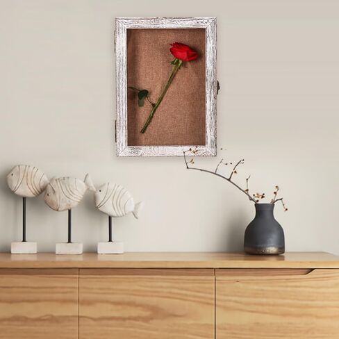 30x40 Shadow Box, Front Opening Shadow Boxes Display Cases for Seashell Antique Ticket Stub Insect Taxidermy Coins-Distressed White in Saudi Arabia