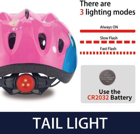 Kids Bike Helmet with LED Rear Light Kids Sports Protective Gear Set Elbow Pads Knee Pads Wrist Guards for Boys Girls Cycling Skateboard Scooter Rollerblading Toddler Helmet for Kids 3+ in Saudi Arabia
