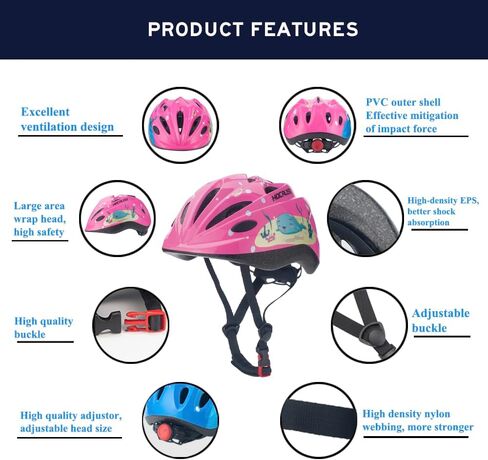 Kids Bike Helmet with LED Rear Light Kids Sports Protective Gear Set Elbow Pads Knee Pads Wrist Guards for Boys Girls Cycling Skateboard Scooter Rollerblading Toddler Helmet for Kids 3+ in Saudi Arabia