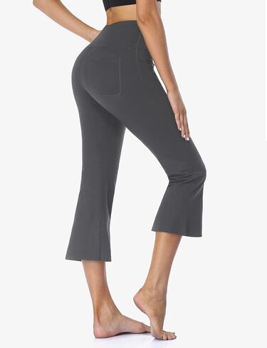 Safort 19" 21" 23" Inseam Regular Tall High Waist Capri Bootcut Yoga Pants with Pockets for Women in Saudi Arabia