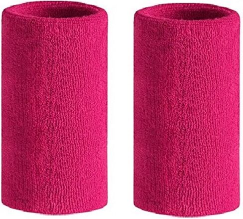 6 inch Sports Wristbands Wrist Sweatbands for Men & Women, Stretchy & Sweat Absorbing Cotton Terry, Perfect for Basketball, Football, Tennis, Soccer, Running & Working Out, 1 Pair in Saudi Arabia