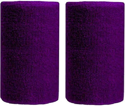 6 inch Sports Wristbands Wrist Sweatbands for Men & Women, Stretchy & Sweat Absorbing Cotton Terry, Perfect for Basketball, Football, Tennis, Soccer, Running & Working Out, 1 Pair in Saudi Arabia