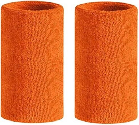 6 inch Sports Wristbands Wrist Sweatbands for Men & Women, Stretchy & Sweat Absorbing Cotton Terry, Perfect for Basketball, Football, Tennis, Soccer, Running & Working Out, 1 Pair in Saudi Arabia