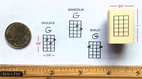 Mini 4 String Chord Rubber Stamp with ink pad in Saudi Arabia