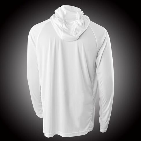 Mens Long Sleeve Sun Shirt with Hood Mask UPF SPF UV Protection for Hiking Fishing Kayaking Summer Outdoor Activities in Kuwait