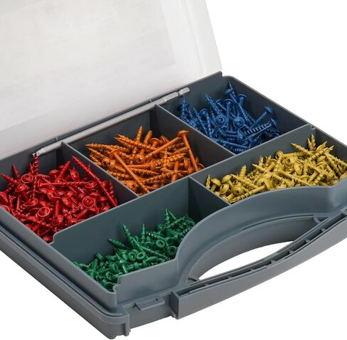 ARMOR TOOL Pocket Hole Screw Set - Coarse Thread Screws 800 Piece with Color Coat & Square Drive - AP-C-800 in Saudi Arabia