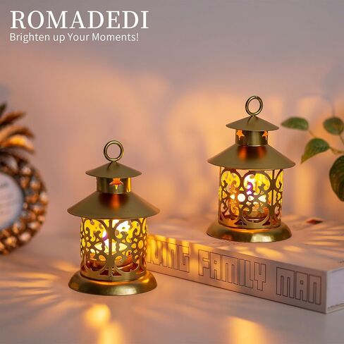 Romadedi Tealight حوامل شموع فانوس مزخرف - 12 قطعة فانوس معلق صغير أبيض عتيق لديكور الشموع الخفيفة لتزيين الزفاف محور طاولة الطعام والقهوة في الهواء الطلق عيد الميلاد in Saudi Arabia