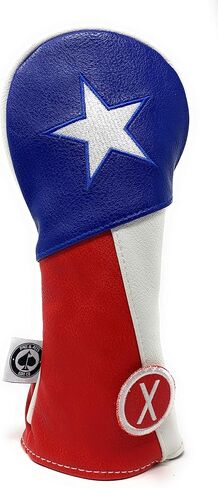 غطاء رأس نادي الجولف Pins & Aces Texas - أغطية رأس فاخرة مصنوعة يدويًا من الجلد بتصميم نجمة واحدة - أغطية نادي الجولف ذات طراز TX Pride، ذات جودة عالية - قم بتصميم حقيبة الجولف الخاصة بك وتخصيصها in Saudi Arabia