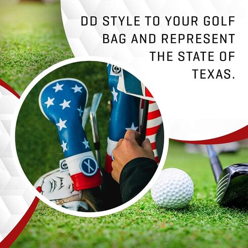 غطاء رأس نادي الجولف Pins & Aces Texas - أغطية رأس فاخرة مصنوعة يدويًا من الجلد بتصميم نجمة واحدة - أغطية نادي الجولف ذات طراز TX Pride، ذات جودة عالية - قم بتصميم حقيبة الجولف الخاصة بك وتخصيصها in Saudi Arabia