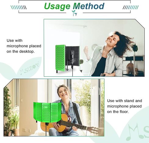 درع عزل للميكروفون قابل للطي مكون من 5 ألواح مع ميكروفون عالي الكثافة يمتص الصوت من الإسفنج المعدني لتسجيل الصوت في استوديو تسجيل الصوت والألعاب ومعدات البث والغناء (أزرق) in Kuwait