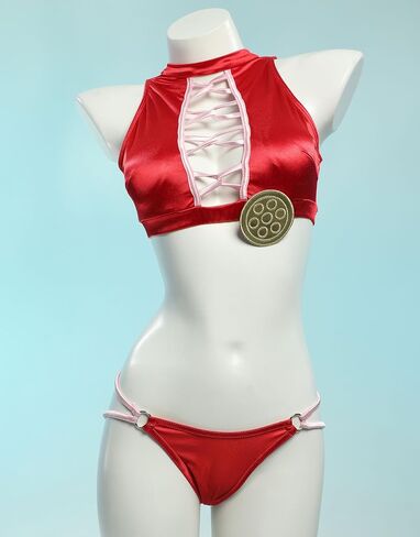 haikyuu Women Cosplay Swimsuit with Wrap Skirt Anime Two Piece Bathing Suit Halter Rave Swimwear in Saudi Arabia