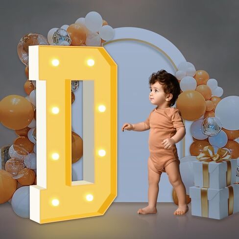 3FT Marquee Light Up Numbers, Mosaic Numbers for Balloons for 1st 16st 18st 21st Birthday Party Decorations,Anniversary Party Decor, Large Cardboard Balloon Frame Number 1, Pre-Cut Foam Board Kit in Saudi Arabia