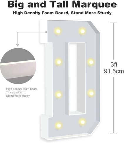 3FT Marquee Light Up Numbers, Mosaic Numbers for Balloons for 1st 16st 18st 21st Birthday Party Decorations,Anniversary Party Decor, Large Cardboard Balloon Frame Number 1, Pre-Cut Foam Board Kit in Saudi Arabia