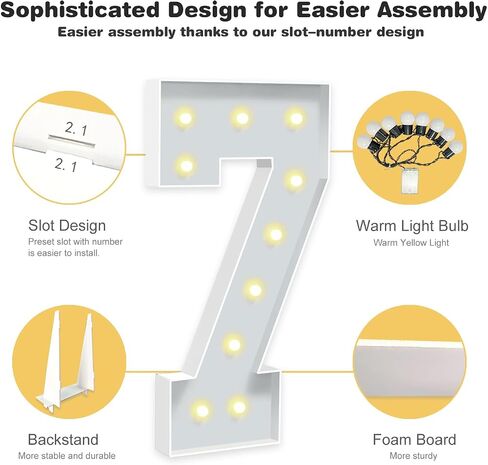 3FT Marquee Light Up Numbers, Mosaic Numbers for Balloons for 1st 16st 18st 21st Birthday Party Decorations,Anniversary Party Decor, Large Cardboard Balloon Frame Number 1, Pre-Cut Foam Board Kit in Saudi Arabia