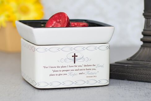 Elanze Designs Black Candle Warmer Black Stoneware Electric 2-in-1 Jar Candle and Wax Tart Oil Warmer in Kuwait
