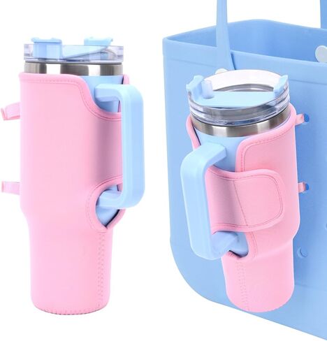 Cup Holder for Stanley Cup Compatible with Original/XL Bogg Bag & Simple Modern Bag, Bogg Bag Cup holder Attachment Accessories for Bogg Bag Drink Holder for Bogg Bag Cup Holder Off White in Saudi Arabia
