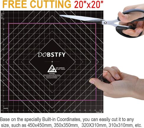 DOBSTFY 3D Printing Build Surface,with Premium Adhesive 3D Printer Heat Bed Platform Sticker Sheet,for Ender 3 Max Neo/CR 3040 Pro/CR 10 V3/CR 10S Pro V2/Ender 3 S1 Plus/4Pack 12x12inch(305mmx305mm) in Saudi Arabia